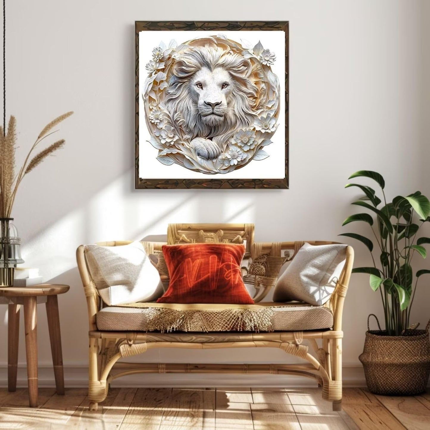 Wooden Puzzles Adults, 3D Paper Lion Wooden Puzzles 295 Pieces, Unique Animal Shaped Wood Challenging Jigsaw Puzzles Gifts for Adults, 13.4x13.2in