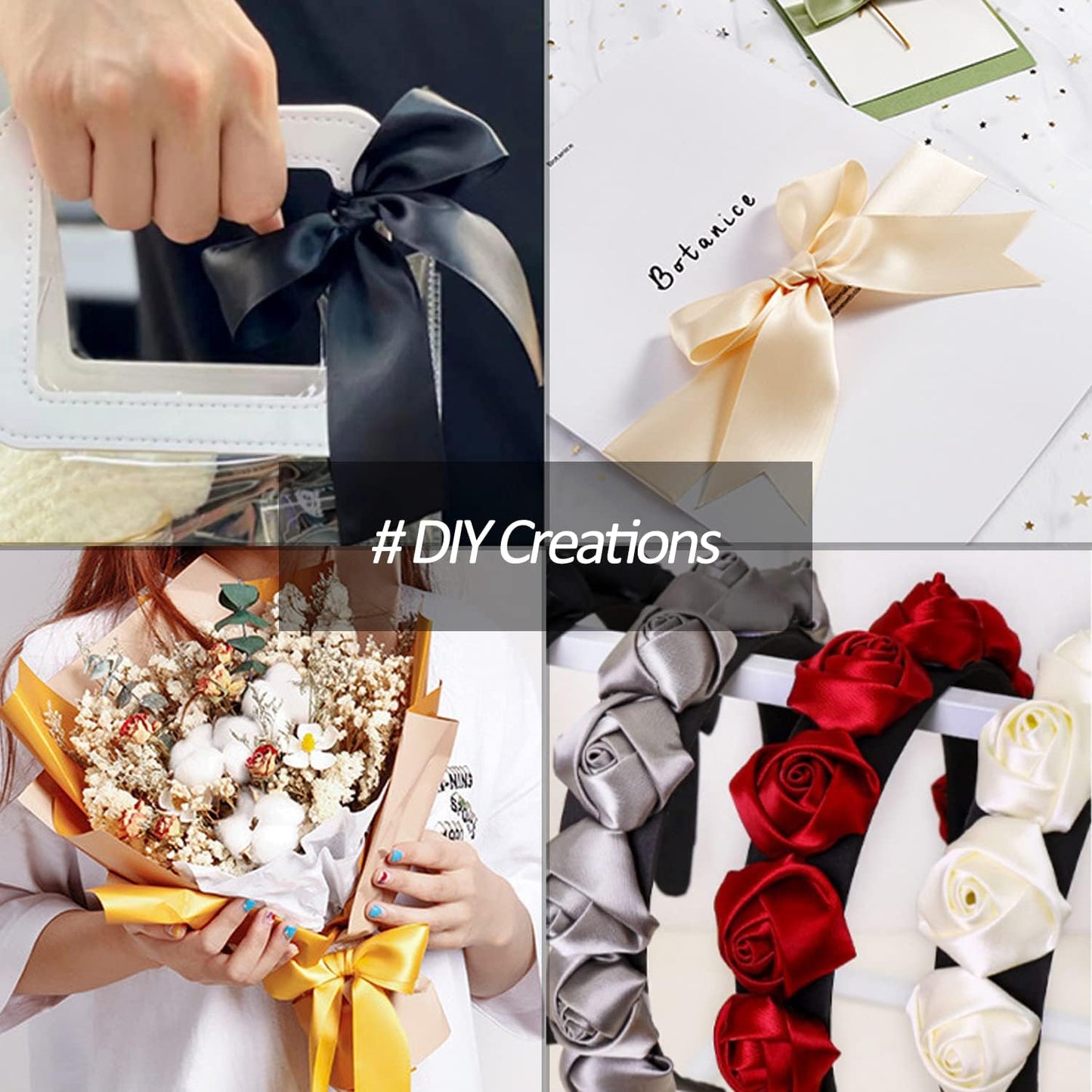 1-1/2" Wide x 100 Yards Solid Color Dark Gold Satin Ribbon, Fabric Satin Ribbon for Gift Wrapping, Wreath, Wedding Party Decoration and Other Sewing Projects (Champagne Gold)