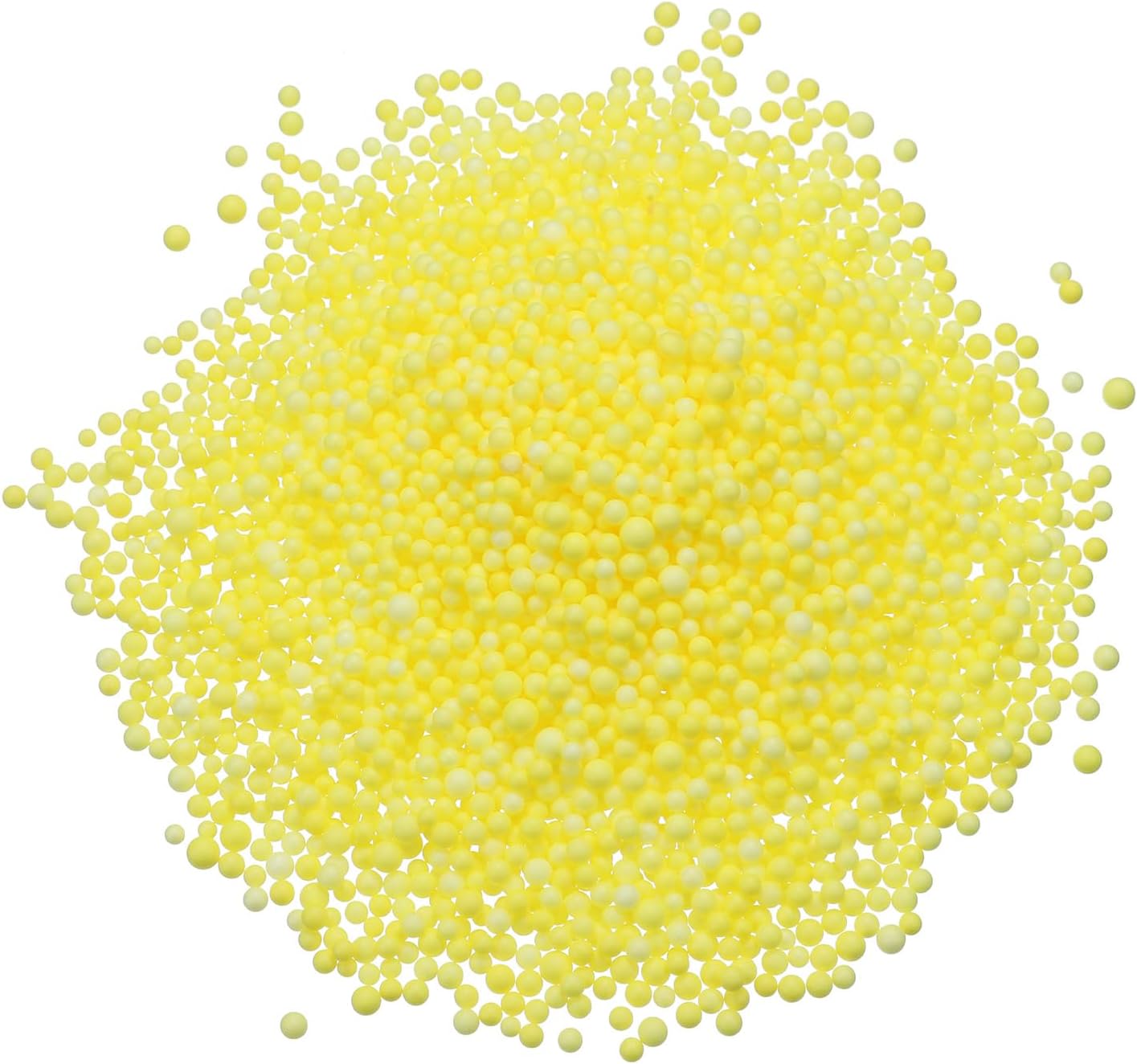 MECCANIXITY Foam Beads Foam Balls 2-3mm for Wedding and Party Decorations, Tiny Packing Balls, Arts DIY Crafts Supplies (Light Yellow,1 Pack Approx 8000pcs)