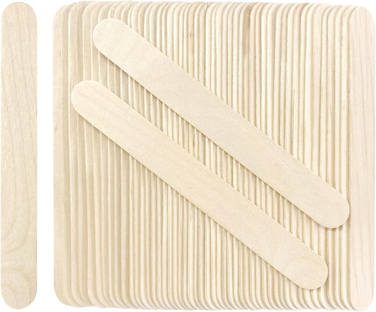 200Pcs Jumbo Wooden Craft Sticks Wooden Popsicle Craft Sticks Stick 6” Long x 3/4”Wide