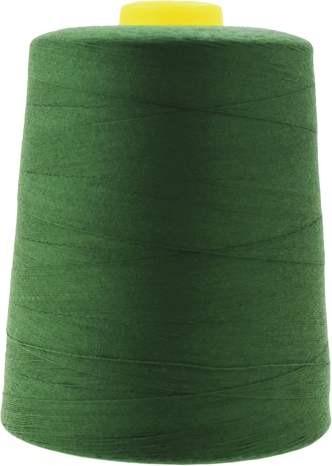 Mandala Crafts 4 Pack of Serger Threads Cones Spools - 20S/2 24000 Yards Polyester Hunter Green Threads for Sergers Machine and Overlock Quilting Sewing Machine