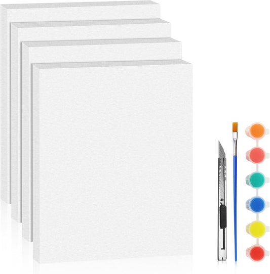 LuckyFoam White 4 Pack 15x12x1 inch Foam Sheets 1 Inch Thick Polystyrene Rectangles XPS Foam Board Craft for Insulating DIY Modeling Art Supplies