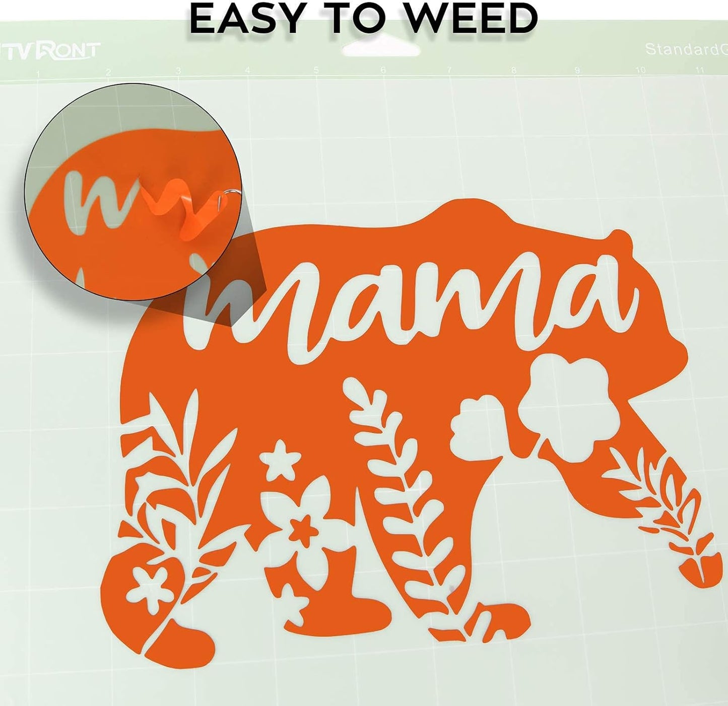 HTVRONT Orange Permanent Vinyl - 12 Pack for Cutting Machine - 10 Sheets 12" x 12"& 2 Transfer Tape Sheets - Glossy