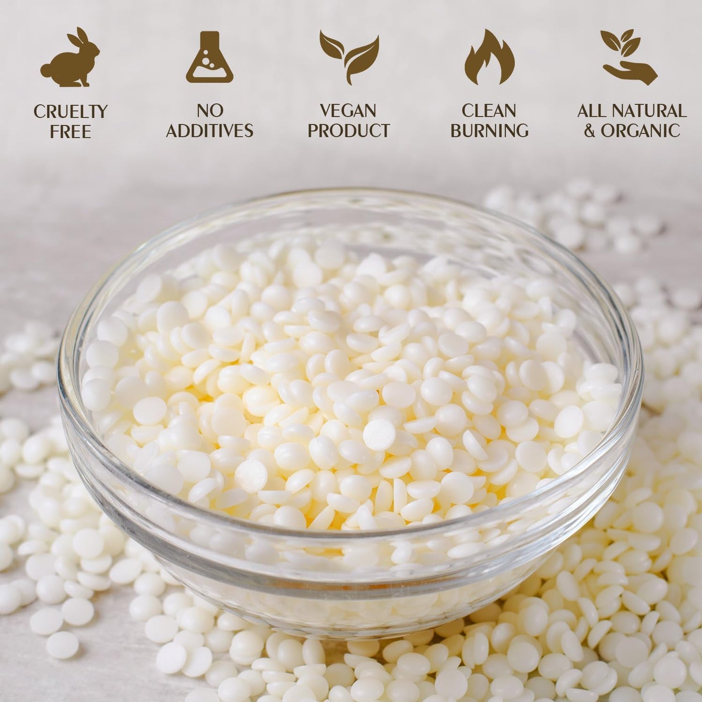Soy Wax, Waxcanpy Natural Soy Wax for Candle Making, Organic Candle Wax from Farm, No Additives, Harmless and Pure (0.5lb)