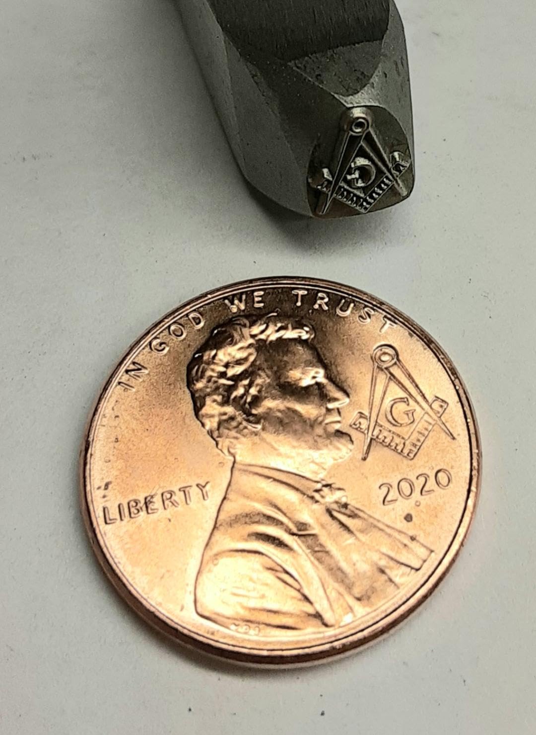 Masonic Master Mason Penny Punch Stamping Tool Fraternal Order Logo Punch Tool