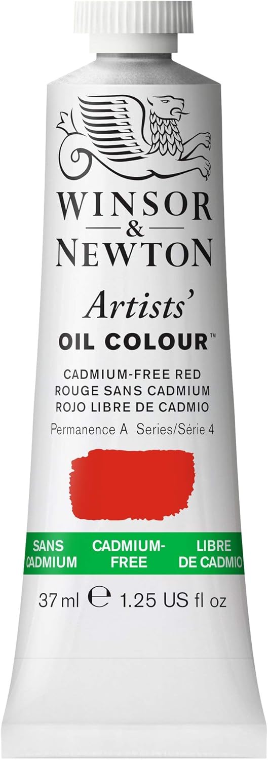 Winsor & Newton Artists' Oil Color, 37ml (1.25 oz) Tube, Cadmium-Free Red