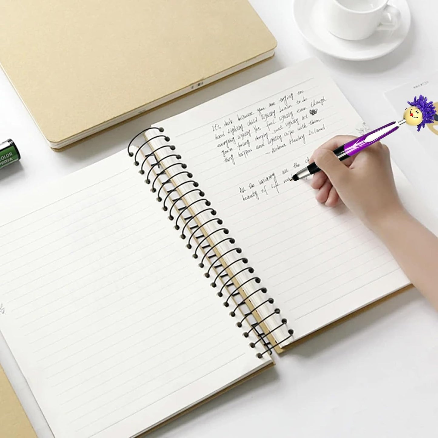 Pens,ballpoint pen,8pcs Mop Head Ballpoint Pens, Funny Mophea Topper Pen with Plush Hair Writing Click Pen Portable Cute Cartoon Multi-function Signing Pens Decor Gift for Office Home Kids and Adultes