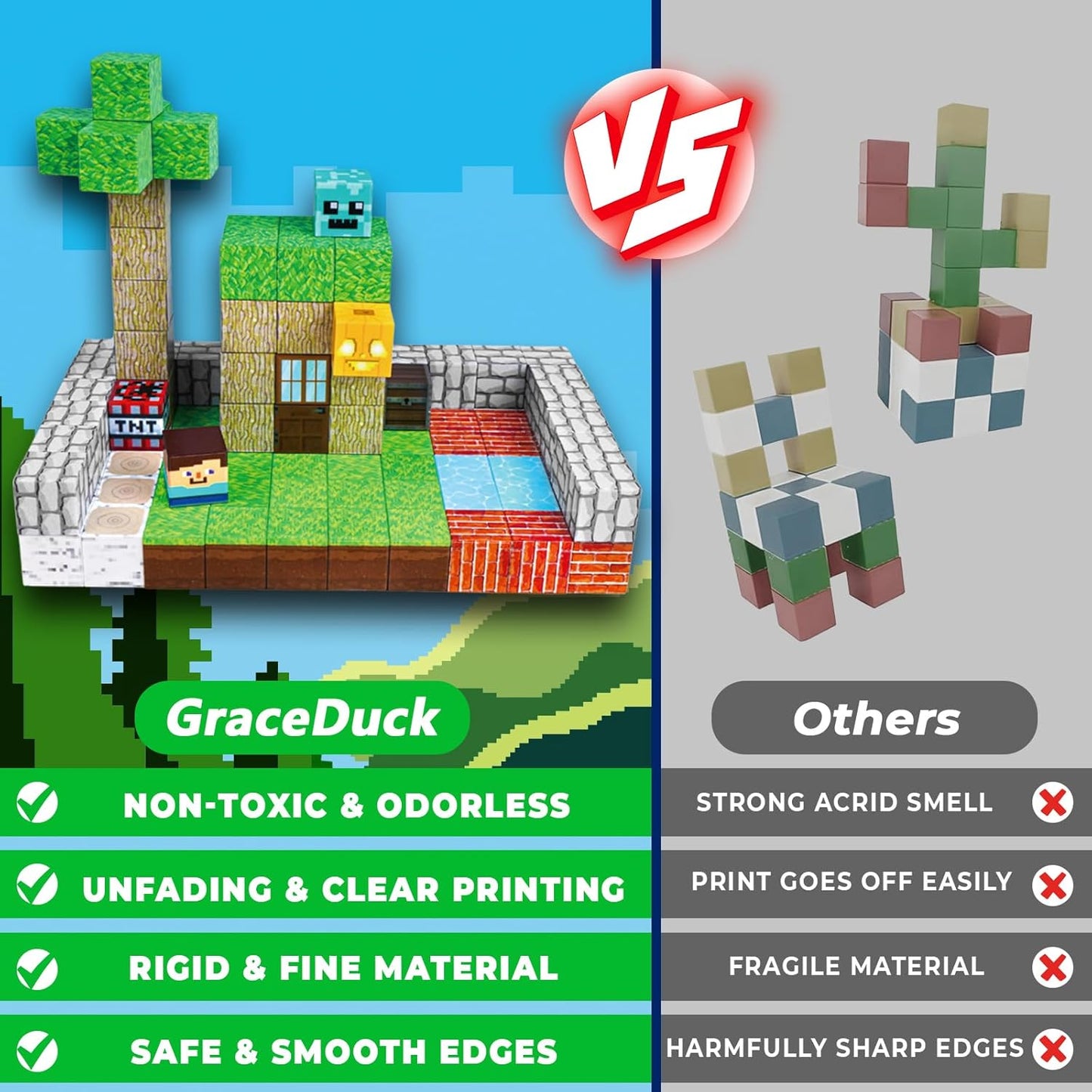 Magnetic Blocks - 150 PCS Build Magnetic Windmill Falls Homes - Magnetics Toys for Montessori Toddler Christmas Birthday Gifts - STEM Sensory Toys for 3 4 5 6 7 8 9 10 Year Old Boys & Girls