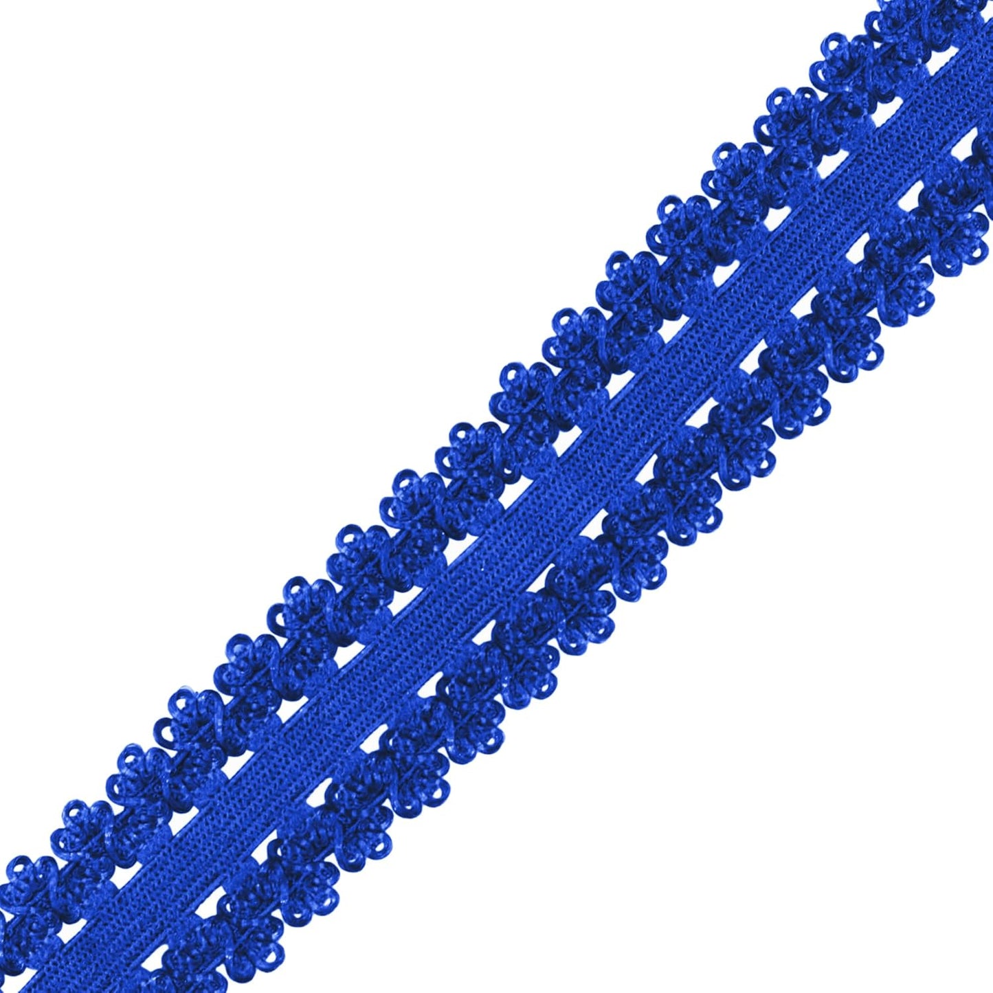 Mandala Crafts Royal Blue Stretch Lace Soft Elastic Trim Roll - 55 Yards 1 Inch Wide Stretchy Frilly Picot Ribbon for Sewing Lingerie, Headbands, Underwear, and Crafts