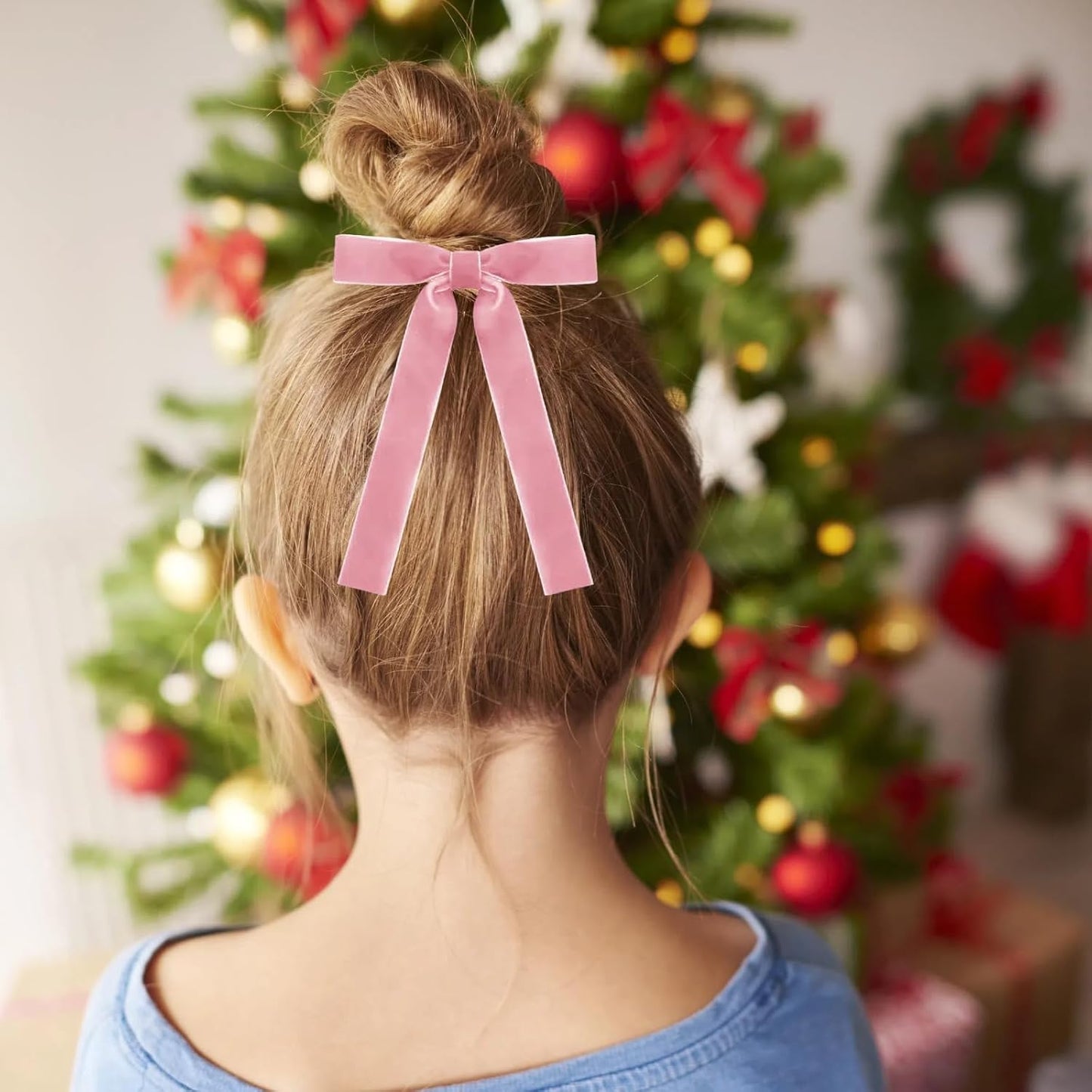 15 Yards Velvet Ribbon 1 Inch Single Face Pink Velvet Ribbon Spool Prefect for Wedding, Ribbons for Gift Wrapping, Vintage Christmas Decor Tree Ornaments Wreath Hair Bows, Ribbons for Crafts