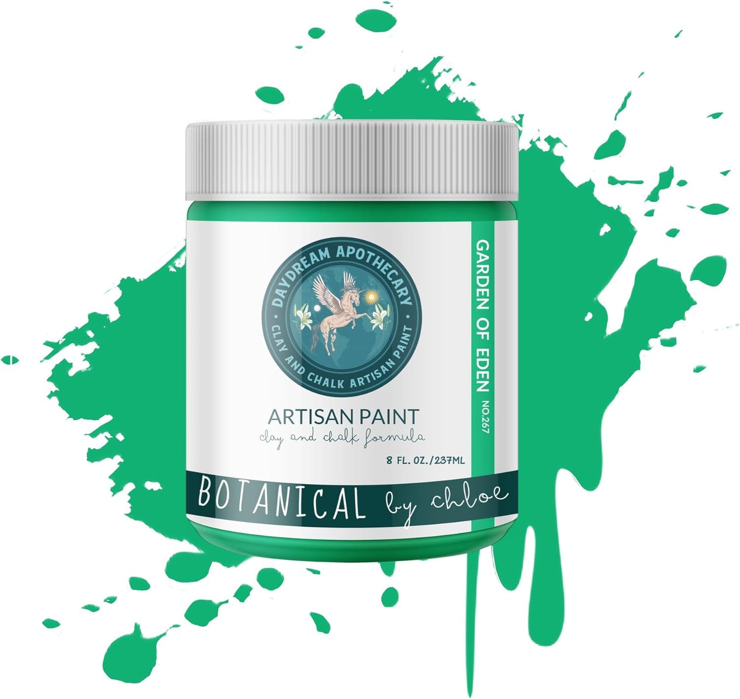 Daydream Apothecary Premium Chalk Style Paint for Furniture, Home Décor, Wood, DIY Interior Projects, Quick Dry, No Prep or Prime Needed, Matte Green - 8oz