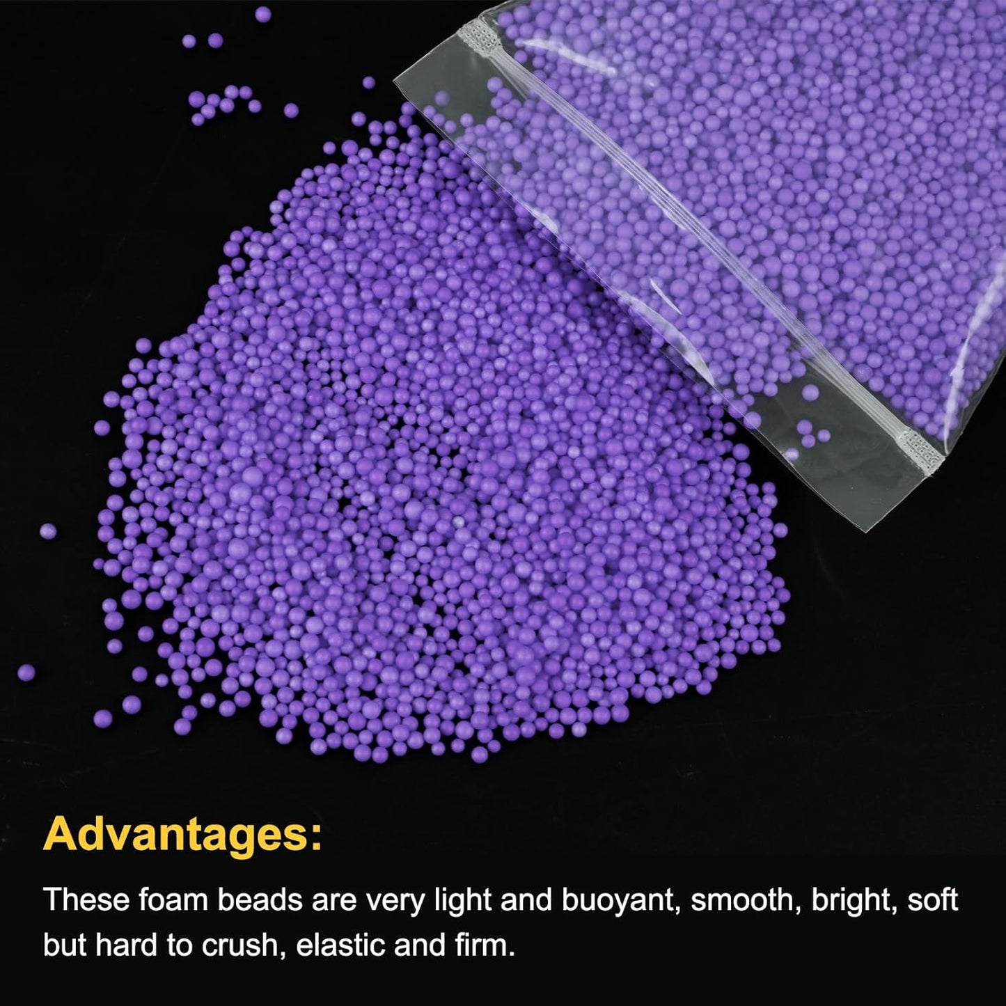 MECCANIXITY Foam Beads Foam Balls 2-3mm for Wedding and Party Decorations, Tiny Packing Balls, Arts DIY Crafts Supplies (Pale Purple,1 Pack Approx 8000pcs)