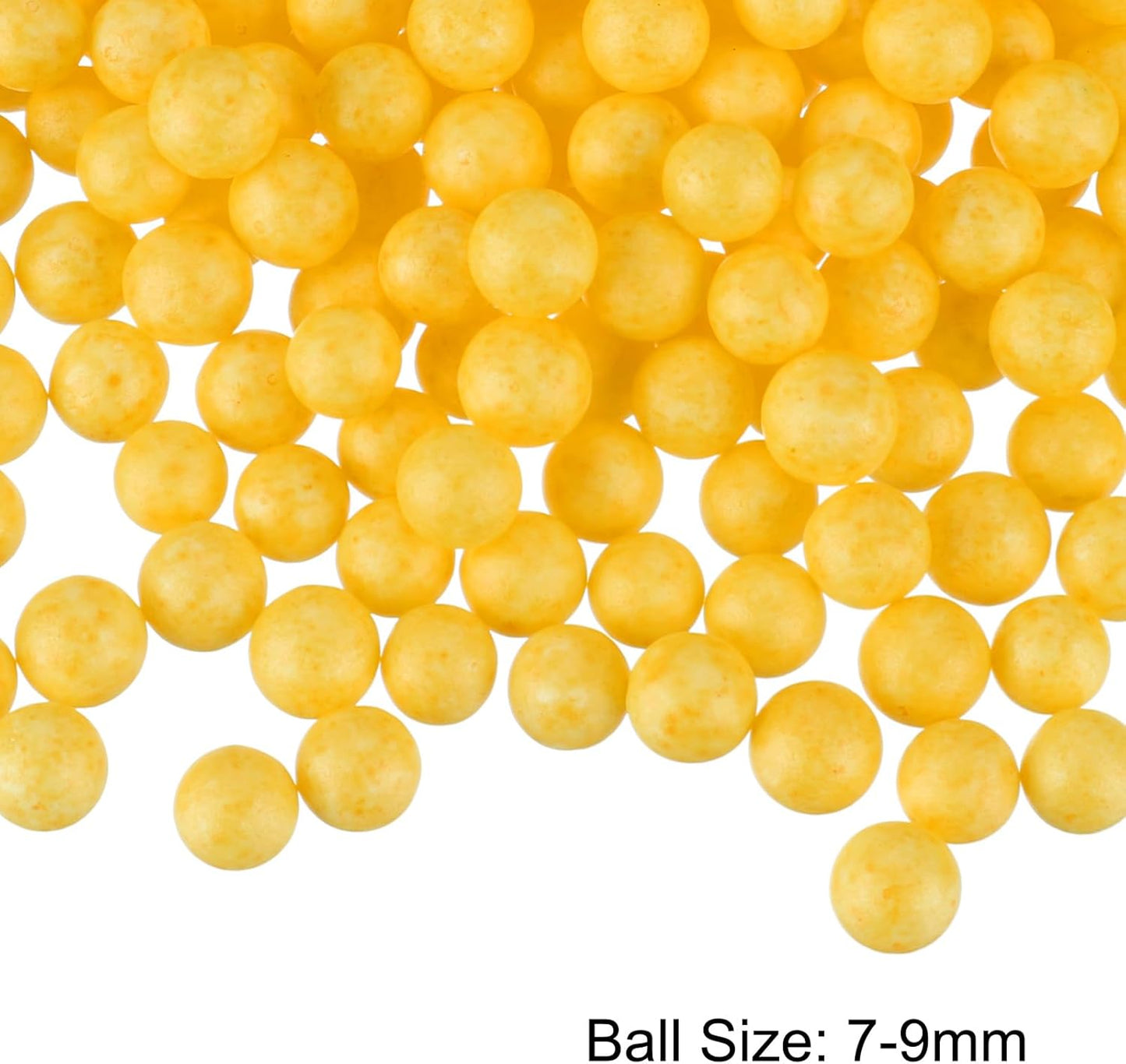 MECCANIXITY Foam Beads Foam Balls 7-9mm for Wedding and Party Decorations, Tiny Packing Balls, Arts DIY Crafts Supplies (Dark Yellow,1 Pack Approx 3000pcs)