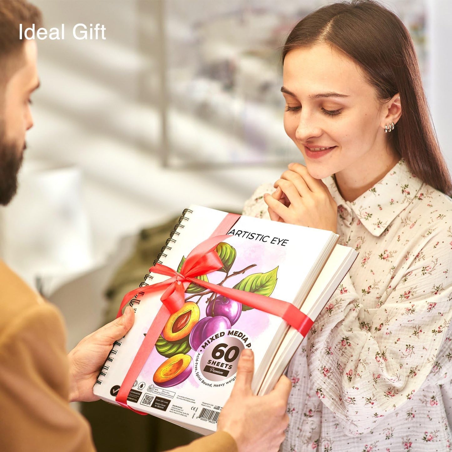 ARTISTIC EYE 9x12 Premium Mixed Media Sketchbooks: Pack of 2 (120 Sheets), 160 GSM, Spiral Bound Sketch Pads, Suitable for a Variety of Wet and Dry Media, Ideal for All Artists