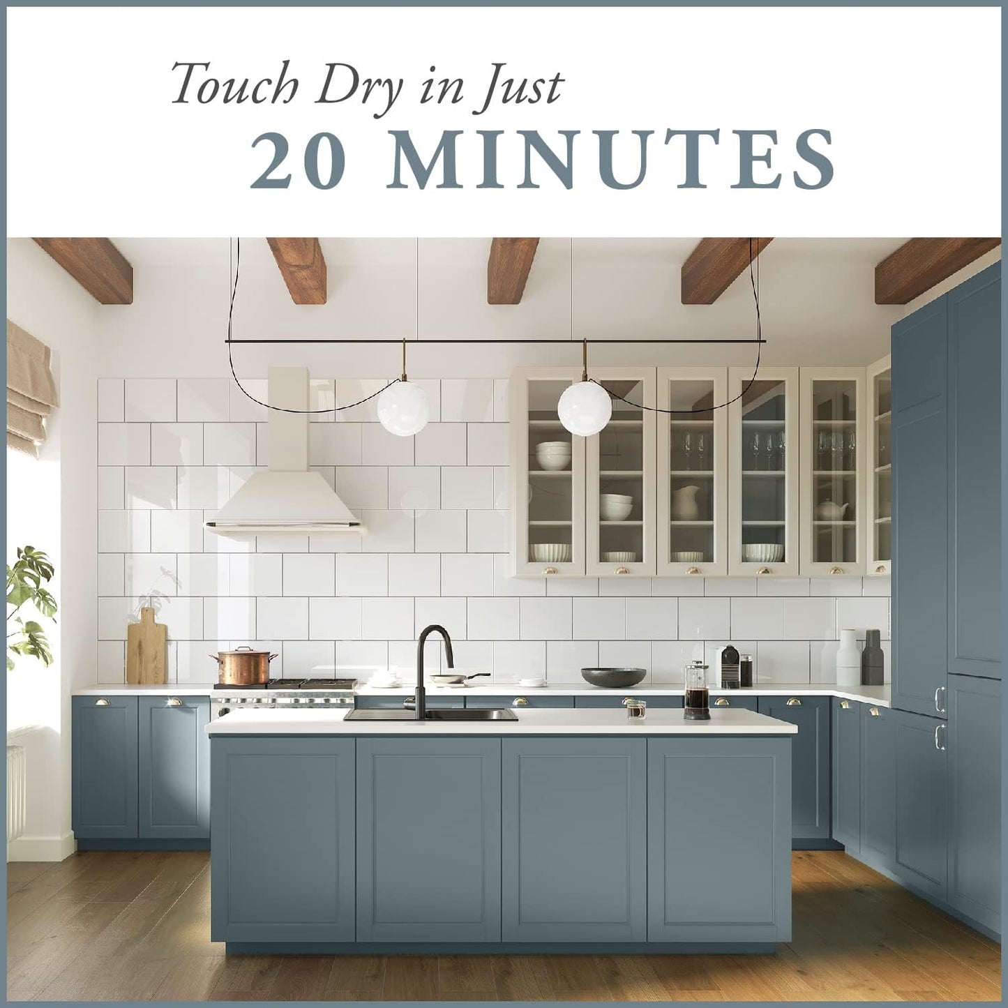 AMY HOWARD AT HOME Chalk-Based One Step Paint for Furniture, Cabinetry, Decor, Finish, and More | No Stripping, Sanding, or Priming | Medium Base | 32 Ounce | Geyer Gray