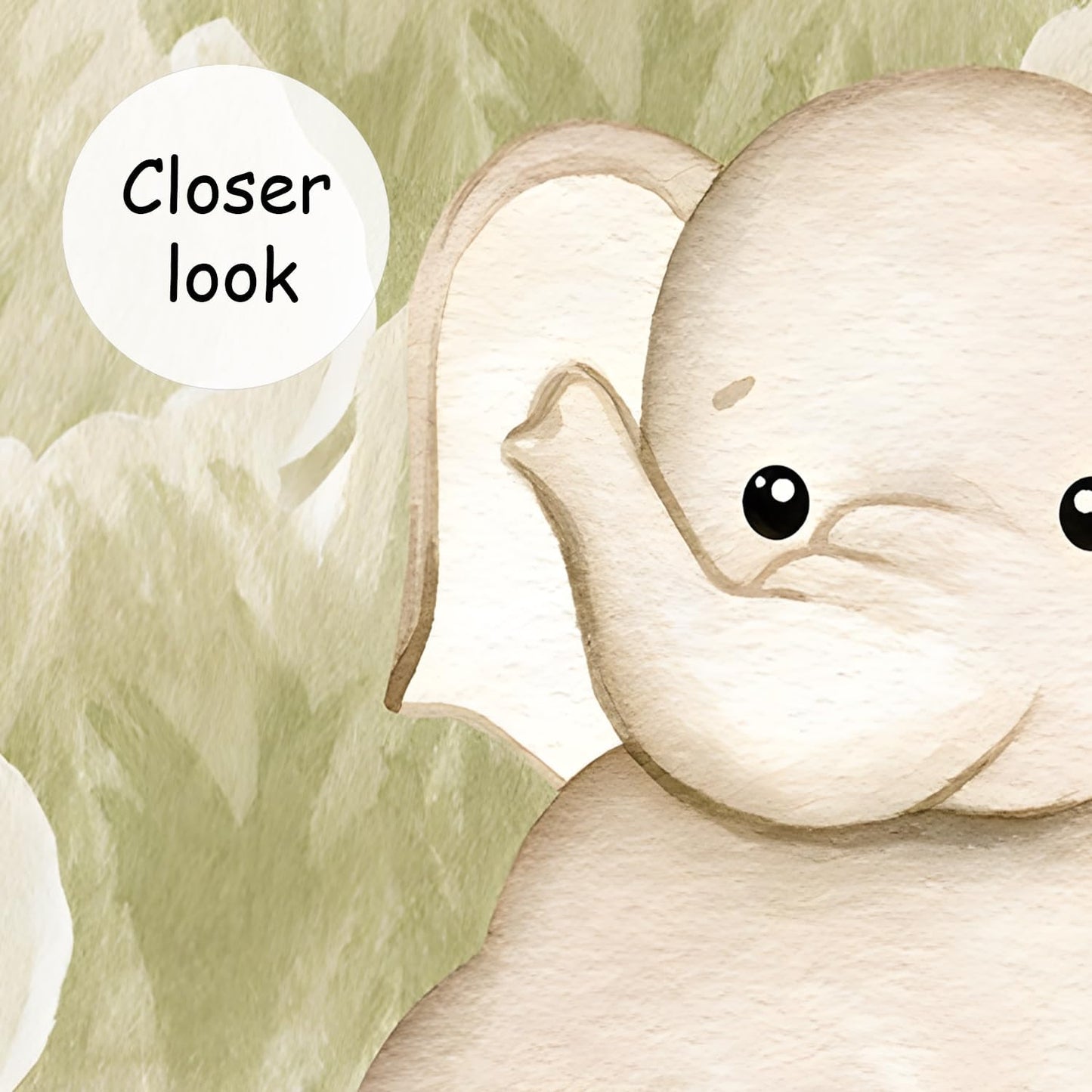 AFZEVEB-Safari Wallpaper Watercolor Animal Nursery Wall murals for Kids Room 114"x74"(Not Peel and Stick)