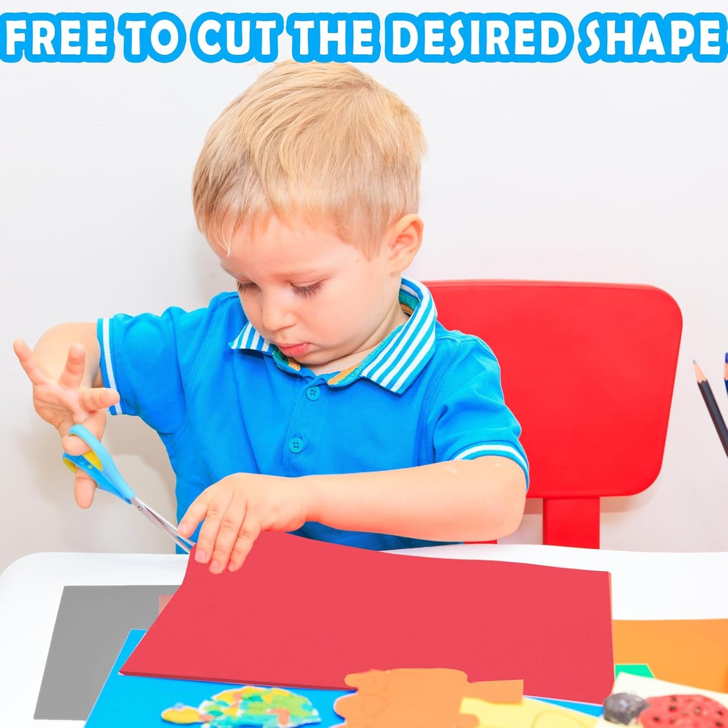 QIDIWIN EVA Foam Craft Sheets - 9x12 Inch 2mm Thick Versatile Non-Adhesive Foam for DIY, Cosplay, Scrapbooking, Classroom Projects - Durable, Flexible, Perfect for Crafting, 12 Pack(Orange)