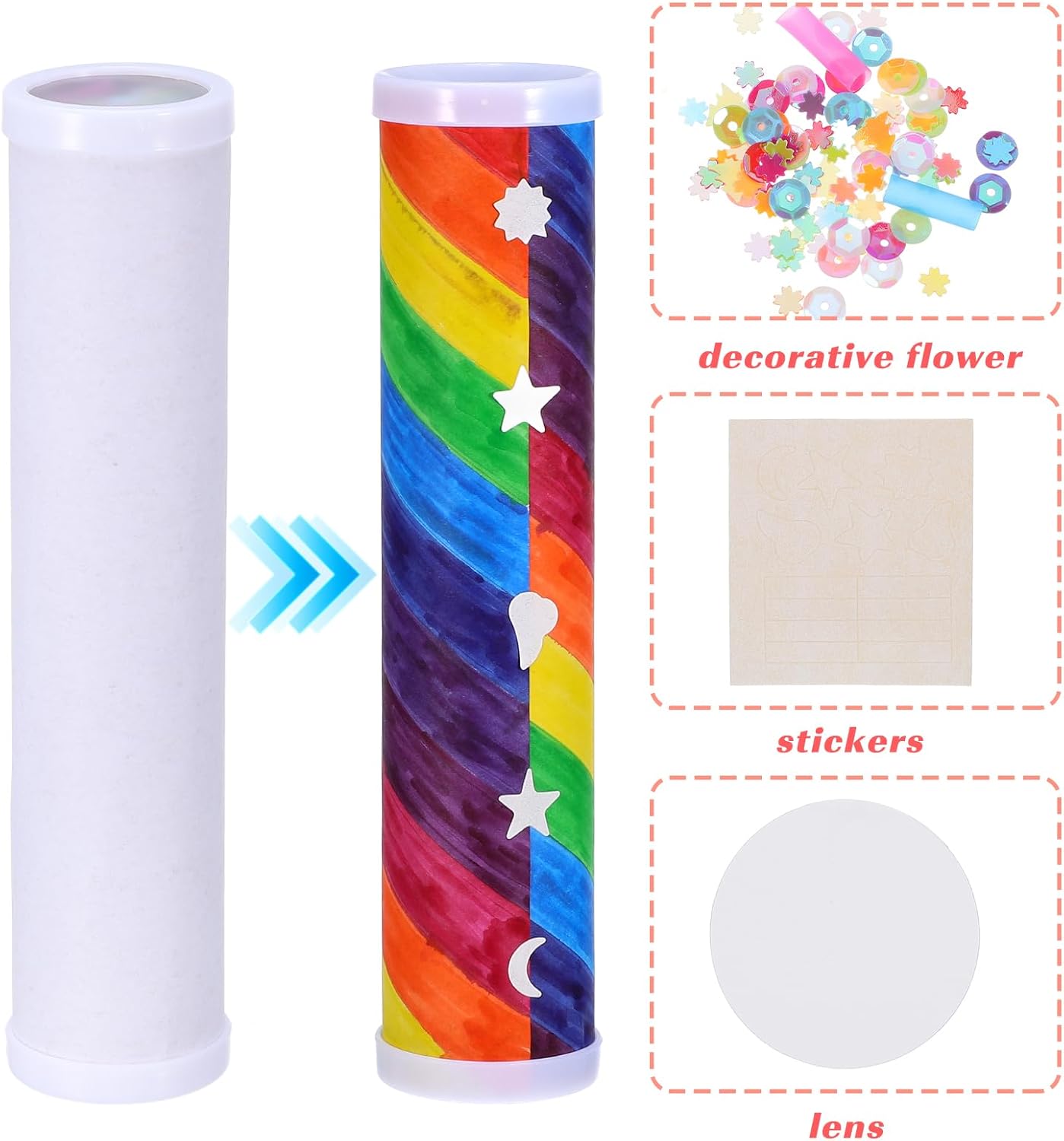 15 Pcs Variety Kaleidoscope Kids Preschool Kaleidoscope Kit Children DIY Materials Telescope Vintage Toys Science Toys