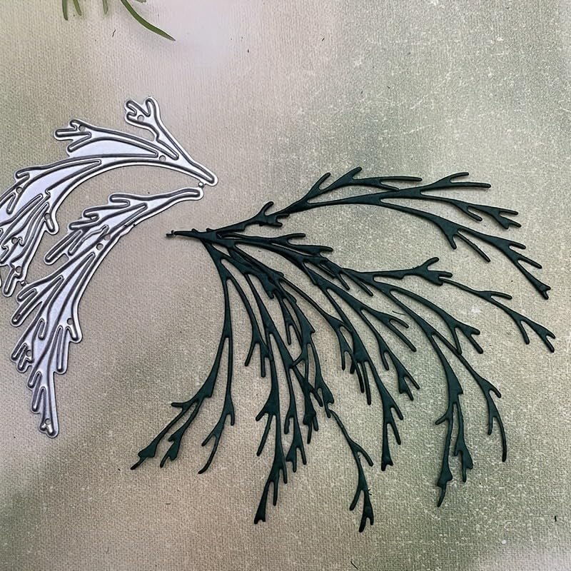 Lapoo Flowers Metal Cutting Die for Scrapbooking - Durable, Cut Stencils for DIY Scrapbook Photo Album Decorative Paper Card, Card Making Supplies, Embossing (2 Types of Wreath 2.5 x 1.9 in)