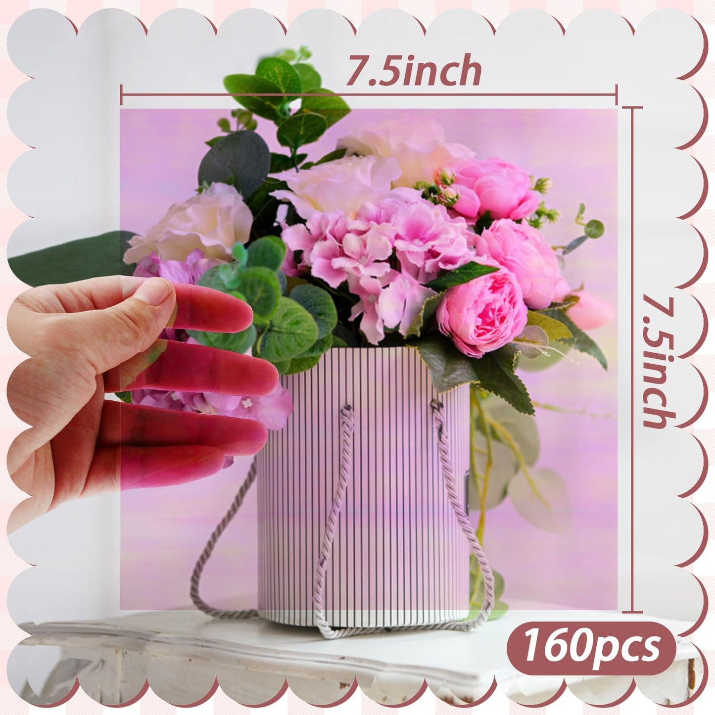 Cinvo 160 Sheets Rainbow Cellophane Sheets, 7.5x7.5 Inch Cellophane Wrap Paper, Cello Paper for Baking, Crafts, Party Favors, Candy Wrapping Plastic Sheets