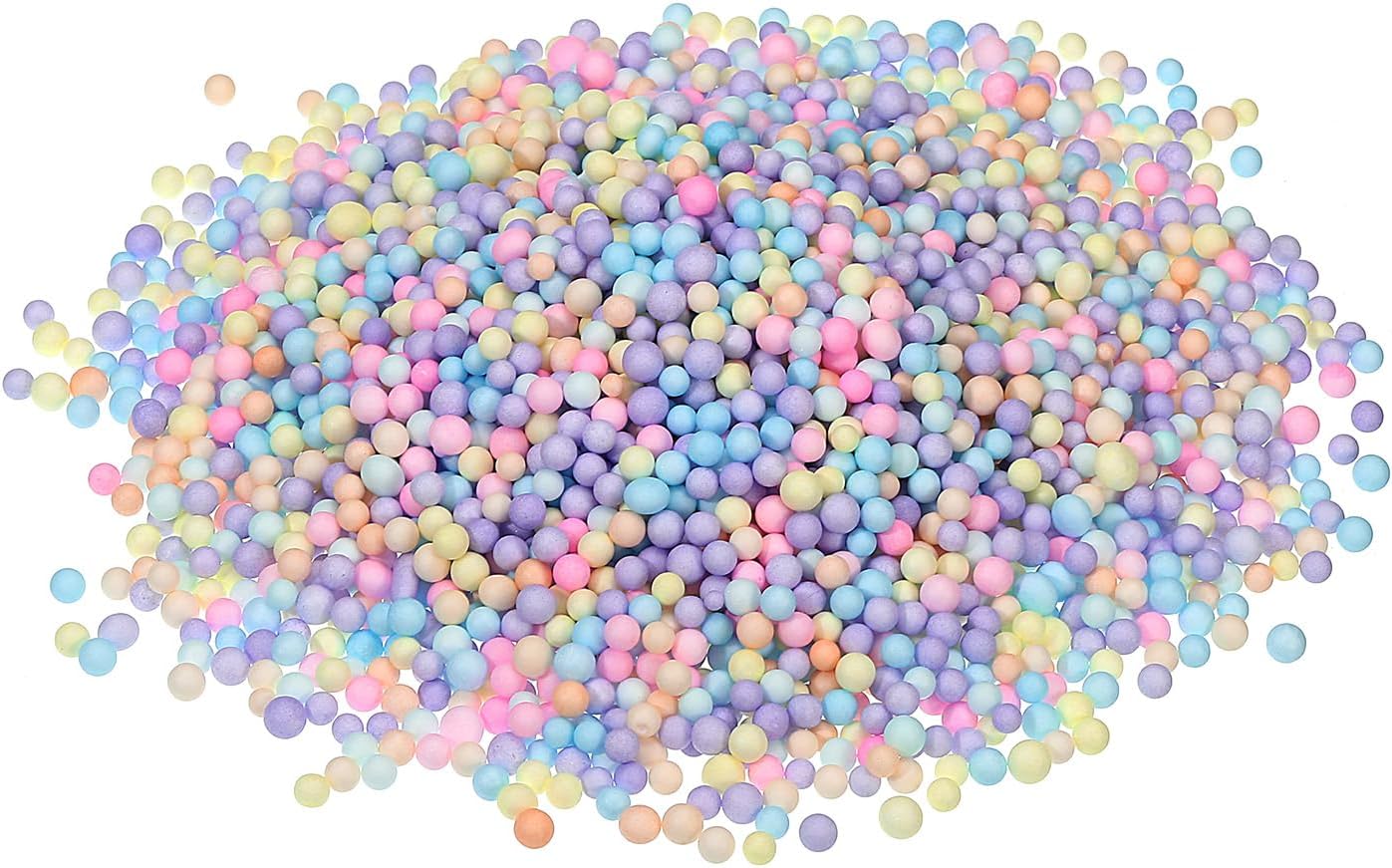 MECCANIXITY Foam Beads Foam Balls 4-6mm for Wedding and Party Decorations, Tiny Packing Balls, Arts DIY Crafts Supplies (Assorted Color,1 Pack Approx 5000pcs)