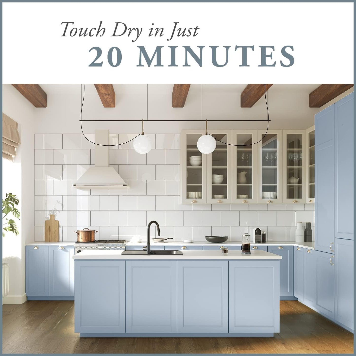 AMY HOWARD AT HOME Chalk-Based One Step Paint for Furniture, Cabinetry, Decor, Finish, and More | No Stripping, Sanding, or Priming | Ultra-Light Base | 32 Ounce | Ambala Blue