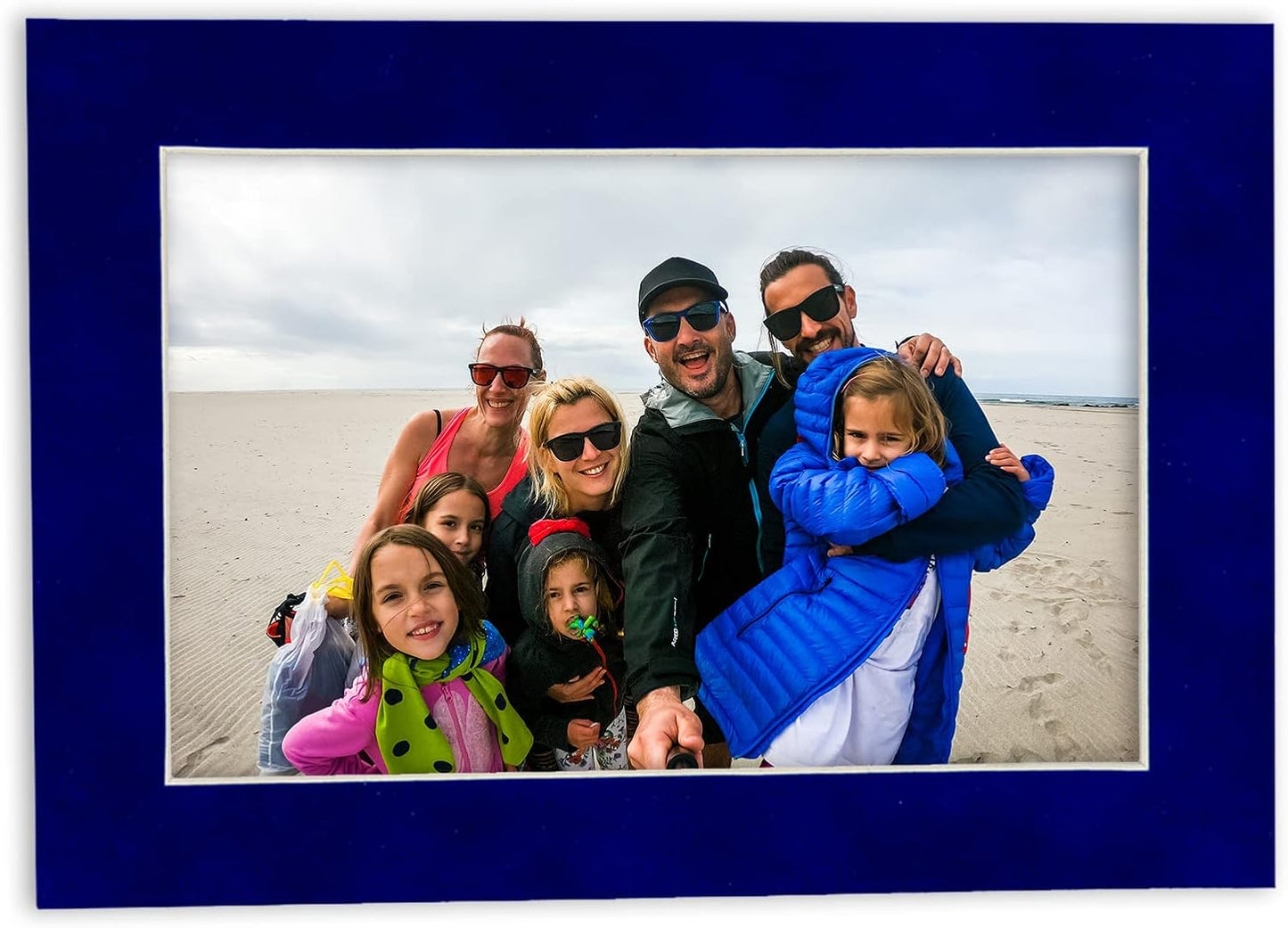 Pack of TEN 11x14 Mats Bevel Cut for 8.5x11 Photos - Acid Free Royal Blue Suede Precut Matboards For Pictures, Photos, Framing - 4-ply Thickness
