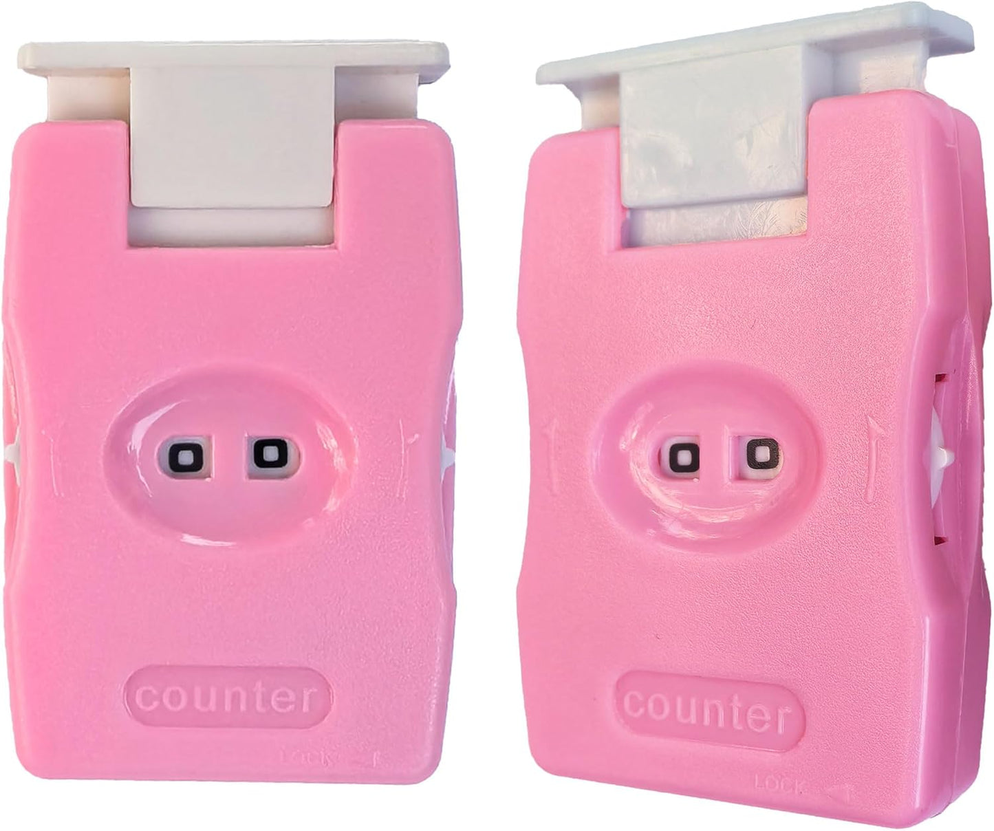 2 Pieces Knitting Counter, Needle Marking Tool, Plastic Knit Counter, Knitting Stitch Counter, Pink