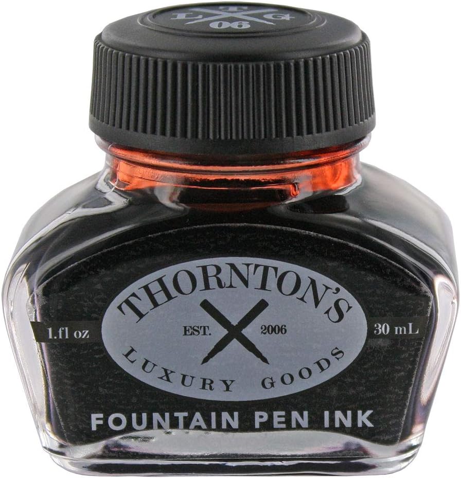 Thornton's Luxury Goods Premium Fountain Pen Ink Bottle 30ml - Oxblood | Smooth Effortless Flawless Writing | Suitable for All Brand and Calligraphy Pens | Office Supplies | International Standard