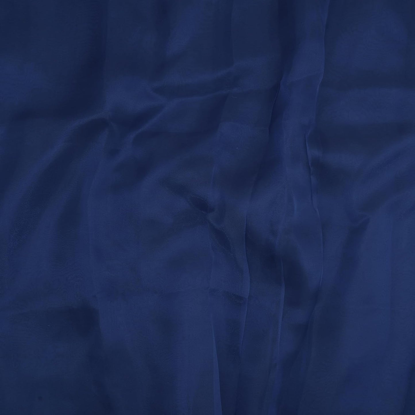 Organza Fabric 5 Yard Bridal Solid Sheer Organza Fabric Bolt for Wedding Dress, Fashion, Crafts, Decorations Silky Shiny Organza 44" - (5 Yard, Navy Blue)