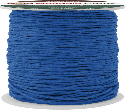 Mandala Crafts 0.5mm 109 Yards Sapphire Blue Cotton Waxed Cord for Jewelry Making Bracelet Cord Waxed String - Beading String Thread Jewelry Cords for Necklaces String