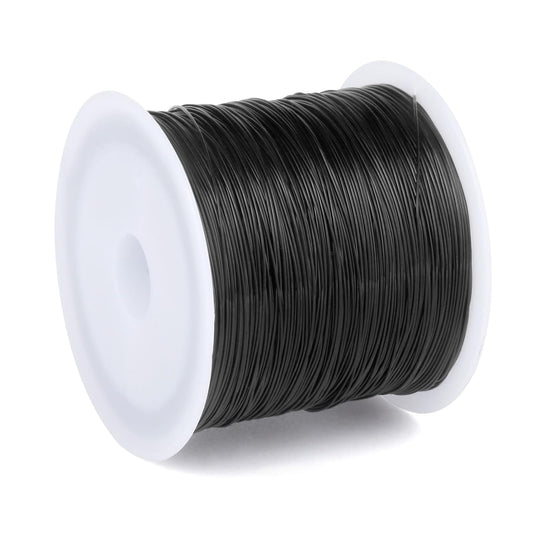 262FT Jewelry Wire 24 Gauge Tarnish-Resistant Copper Beading Wires Roll Bulk for DIY Crafts Jewelry Making, Black Wire