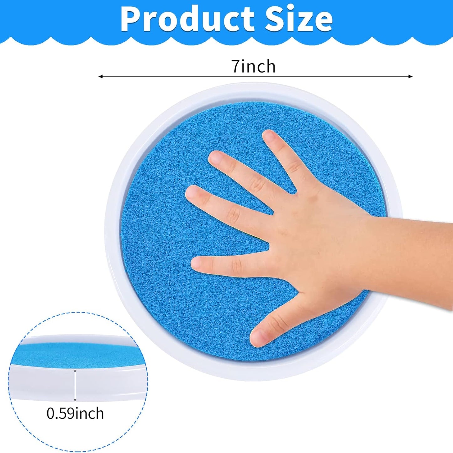 MoloTAR Craft Large Ink Pad Stamps Partner Diy Color,8 Colors Rainbow Finger Ink pad for kids (pack of 8)