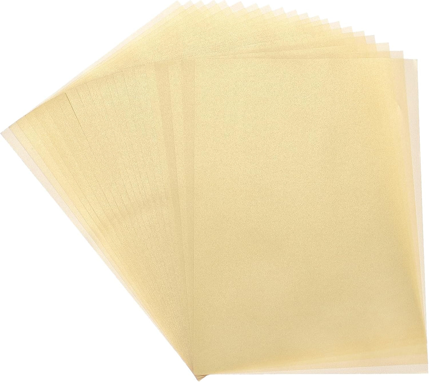 MECCANIXITY Colored Vellum Paper, 50 Sheet Orange Yellow Transparency 11.7 x 8.2 Printable Vellum Paper, Translucent Vellum Sheets for Printing Wedding Invitations, Ink Jet Laser Printer