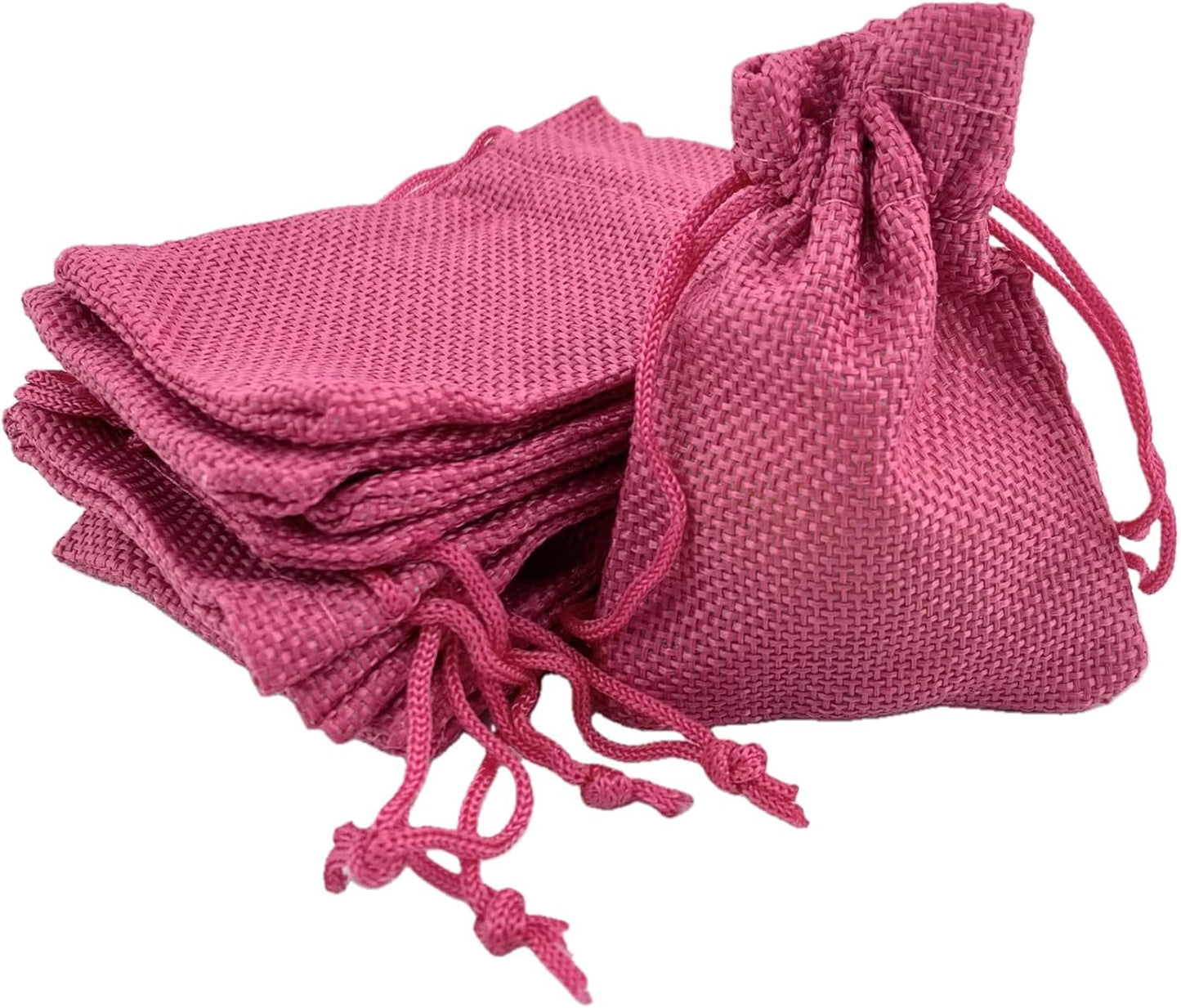 Palmhomee Pack Of 25 Burlap Gift Bags with Drawstring Linen Jewelry Pouches Wedding Hessian Jute Bags for Birthday Jewelry and Treat Pouches Party Wedding Favors Gift Art and DIY Craft (3.6x4.8