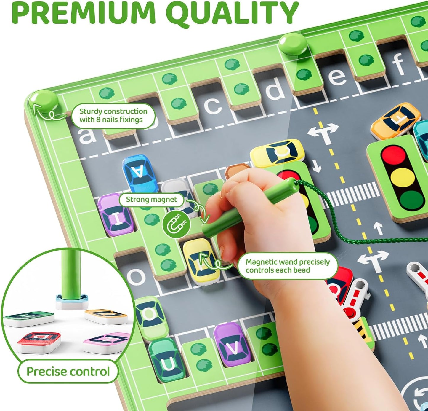 Magnetic Alphabet Maze,Montessori Toys,Alphabet Puzzle Toddler Toys for Ages 2-4,Sensory Toys Fine Motor Skills,Birthday Gifts for Kids