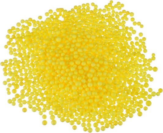 MECCANIXITY Foam Beads Foam Balls 4-6mm for Wedding and Party Decorations, Tiny Packing Balls, Arts DIY Crafts Supplies (Light Yellow,1 Pack Approx 5000pcs)