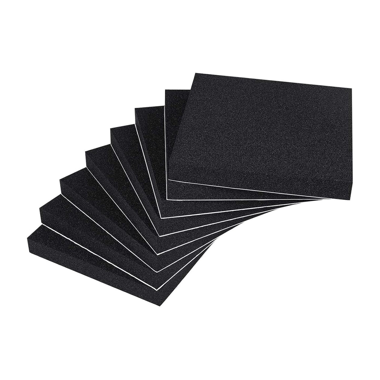 MAGZO 8Pcs Adhesive Foam Padding 1/2 in Thick X 4 in X 4 in,Closed Cell Foam Sheets Neoprene Rubber Self Stick Pads Anti Vibration Pads,Black (4in x 4in x 1/2in, 8Pcs)