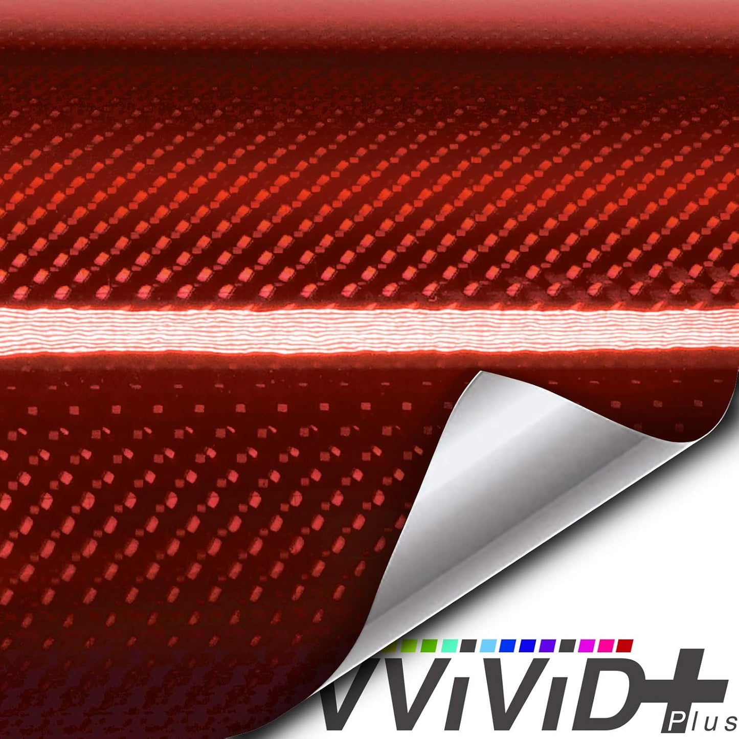 VViViD Mosaic+ Crafting Vinyl (Red Carbon Holographic, 1ft x 5ft)