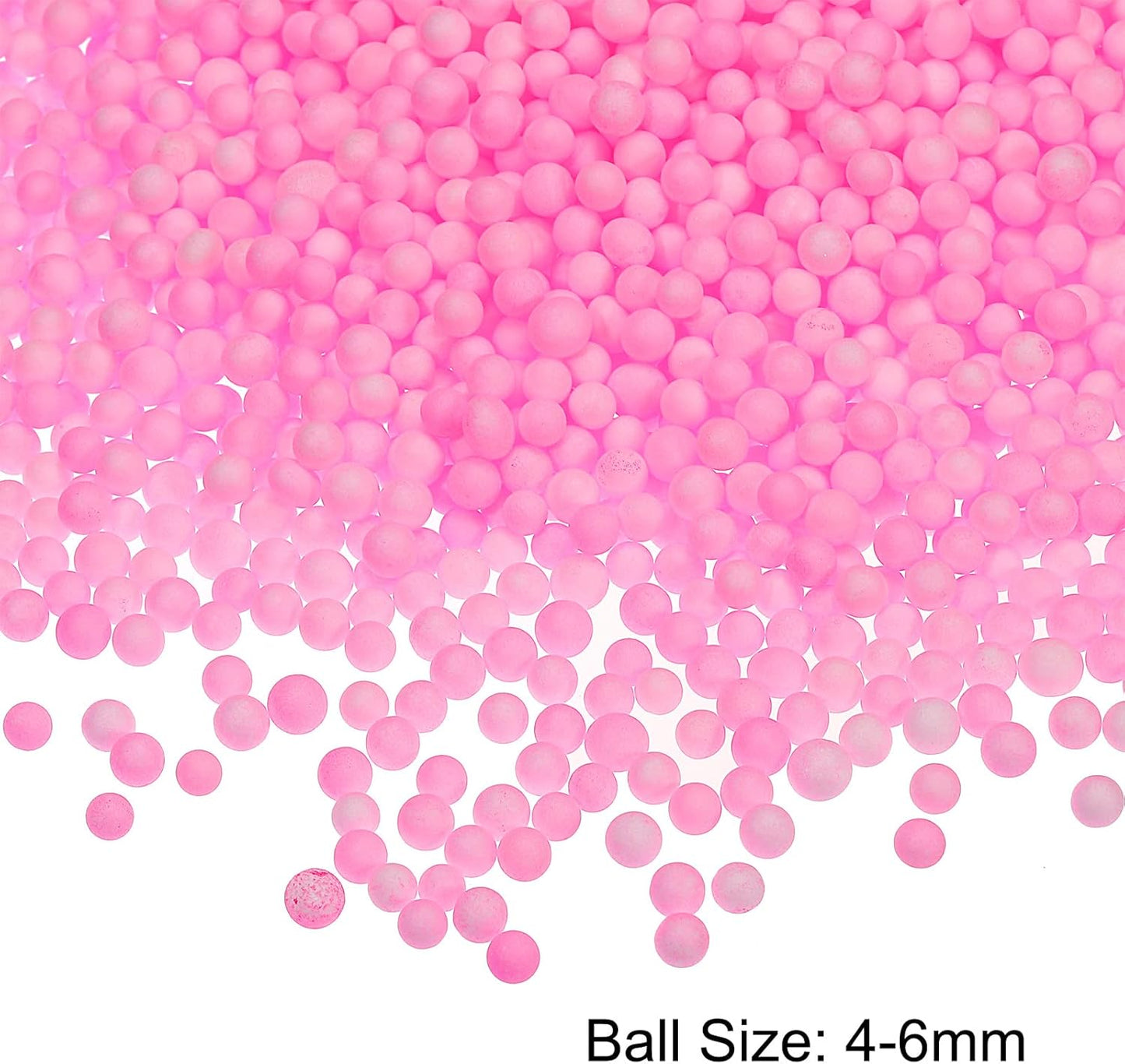 MECCANIXITY Foam Beads Foam Balls 4-6mm for Wedding and Party Decorations, Tiny Packing Balls, Arts DIY Crafts Supplies (Pink,1 Pack Approx 5000pcs)