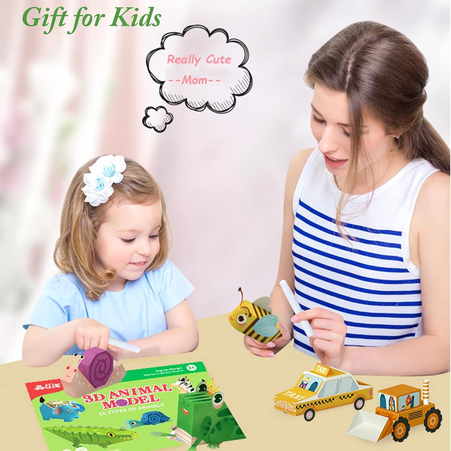 MIREONETRY Origami Kit for Kids Ages 6+,16 Style 3D Animal Origami Paper Kit,Easy Origami Paper Art for Beginners Kids Adults,Gifts for Boys&Girls