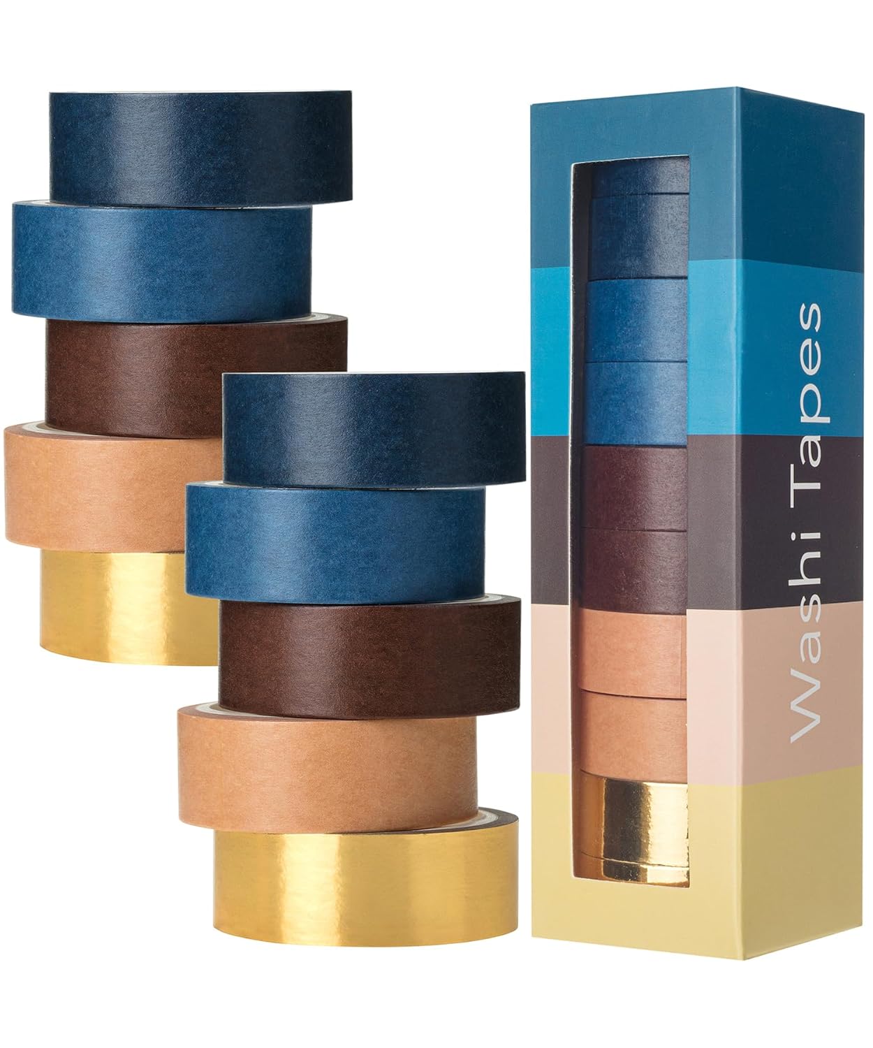 Mr. Pen- Washi Tape Set, 10 Rolls, Terra Nova Palette, Decorative Tape, Washi Tapes, Scrapbook Tape, Scrapbook Washi Tape for Journaling, Craft Tape, Washy Tape, Washy-Tape, Cute Washi Tape