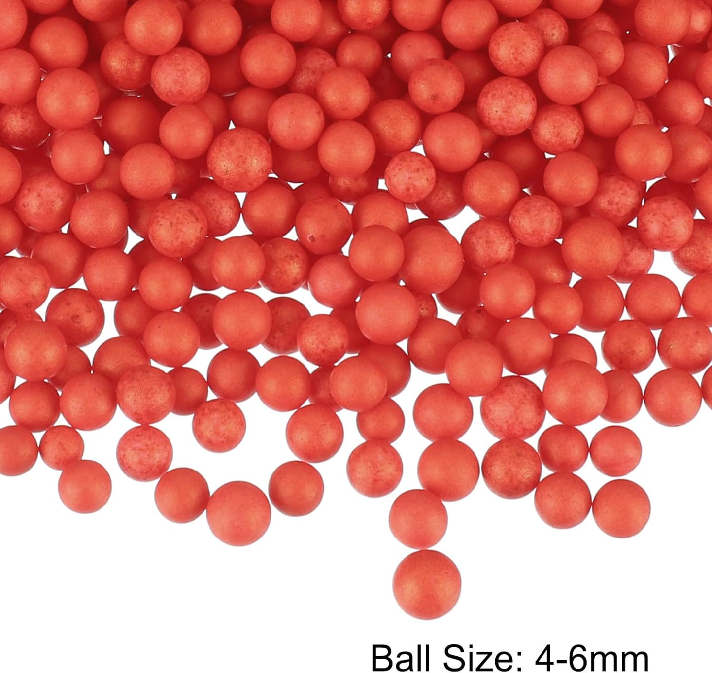 MECCANIXITY Foam Beads Foam Balls 4-6mm for Wedding and Party Decorations, Tiny Packing Balls, Arts DIY Crafts Supplies (Light Red,1 Pack Approx 5000pcs)
