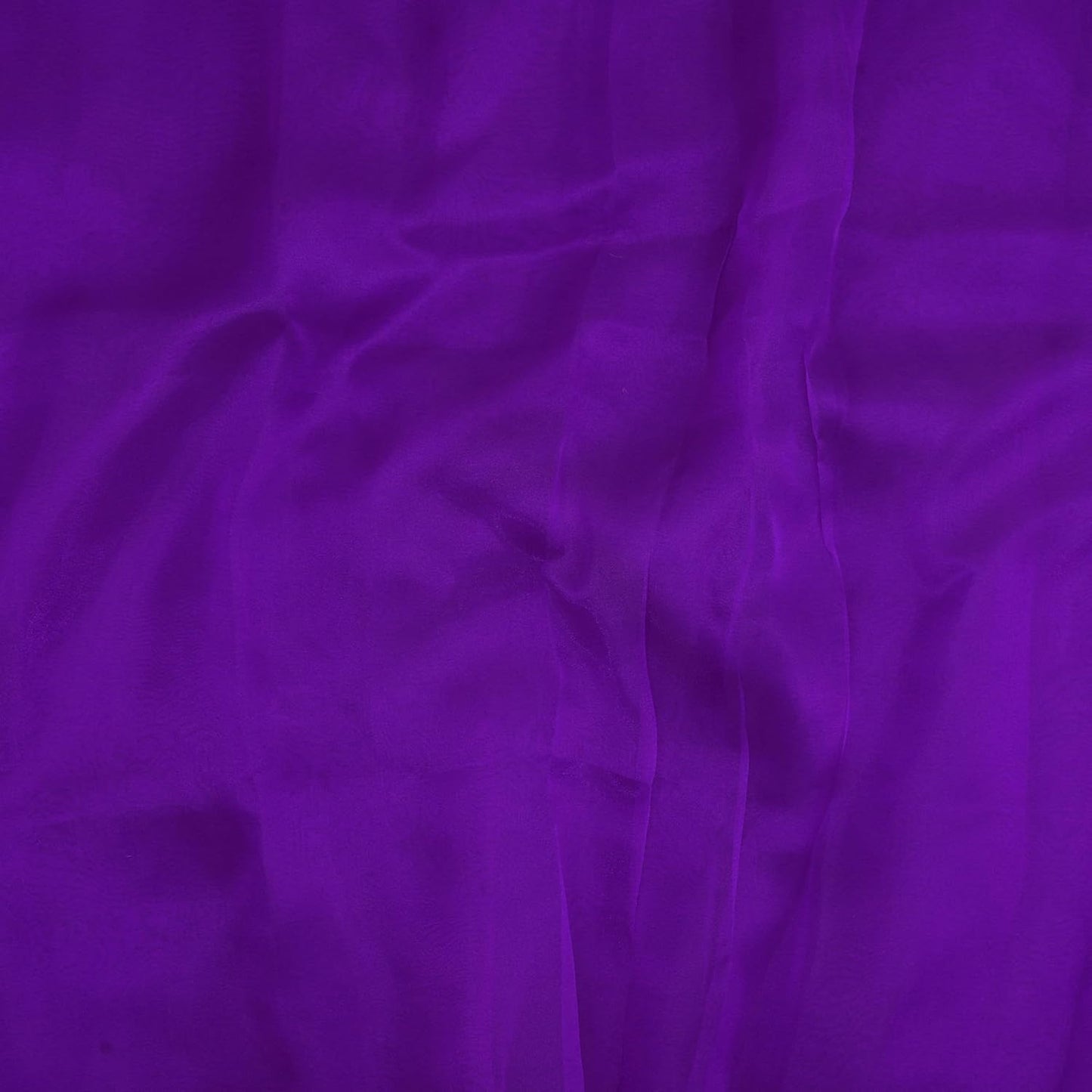 Organza Fabric 5 Yard Bridal Solid Sheer Organza Fabric Bolt for Wedding Dress, Fashion, Crafts, Decorations Silky Shiny Organza 44" - (5 Yard, Purple)