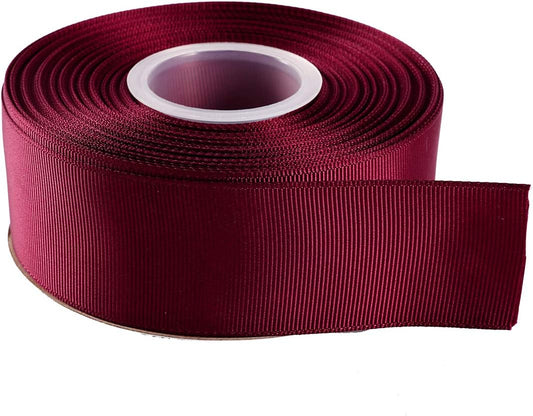 ITIsparkle 11/2" Inch Grosgrain Ribbon 25 Yards-Roll Set for Gift Wrapping Cake Decoration Party Favor Hair Braids Hair Bow Baby Shower Decoration Floral Arrangement Craft Supplies, Burgundy 277#