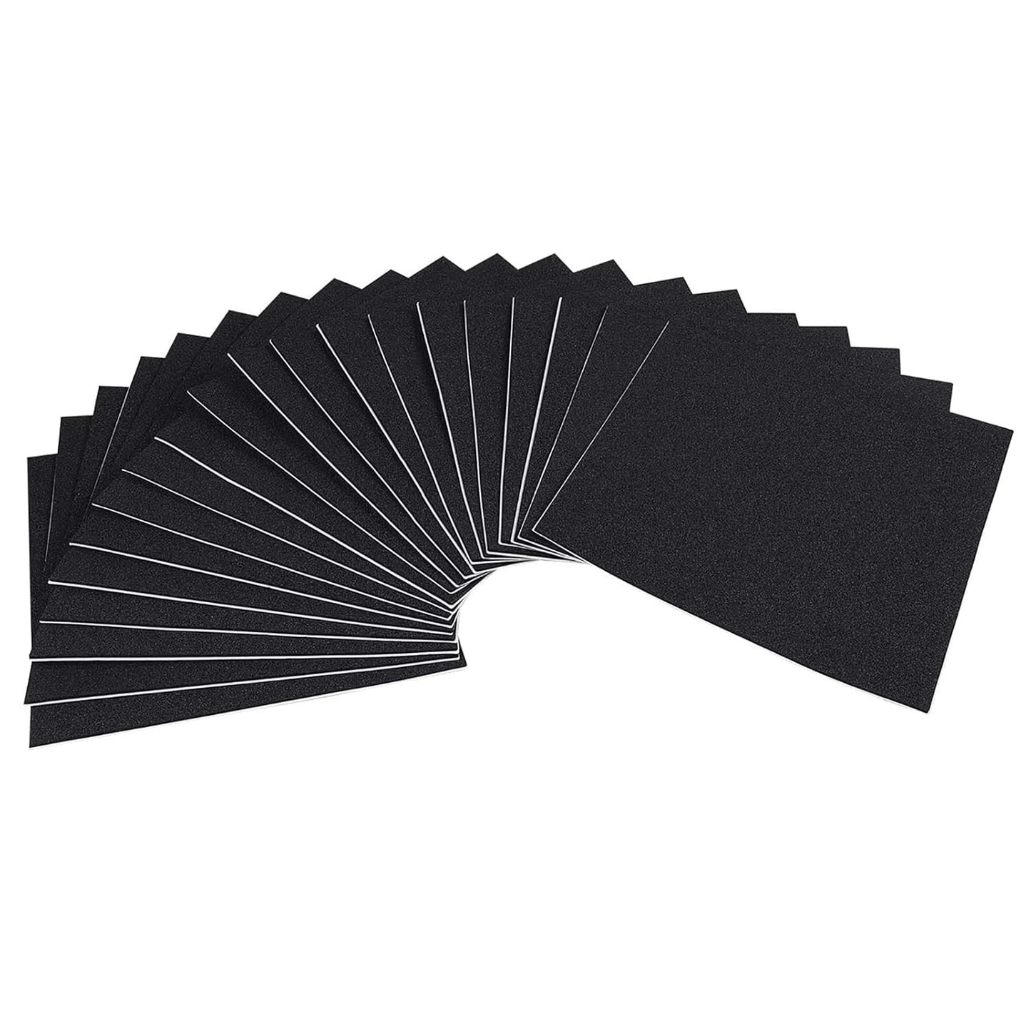 MAGZO 20Pcs Adhesive Foam Padding 1/16 in Thick X 6 in X 6 in,Closed Cell Foam Sheets Neoprene Rubber Self Stick Pads Anti Vibration Pads,Black (6in x 6in x 1/16in, 20Pcs)