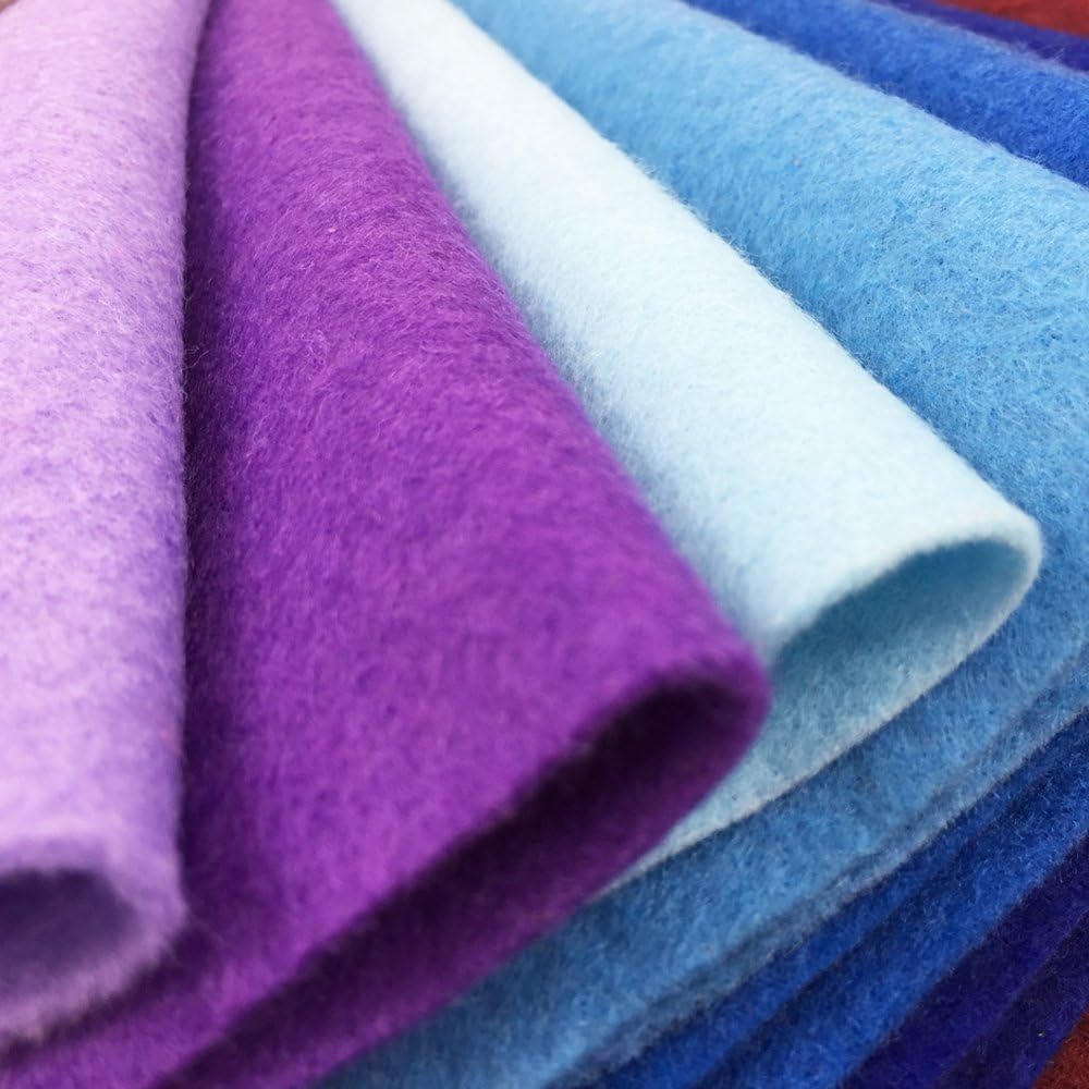24pcs Thick 1.4mm Soft Felt Fabric Sheet Assorted Color Felt Pack DIY Craft Sewing Squares Nonwoven Patchwork (30 * 30cm)