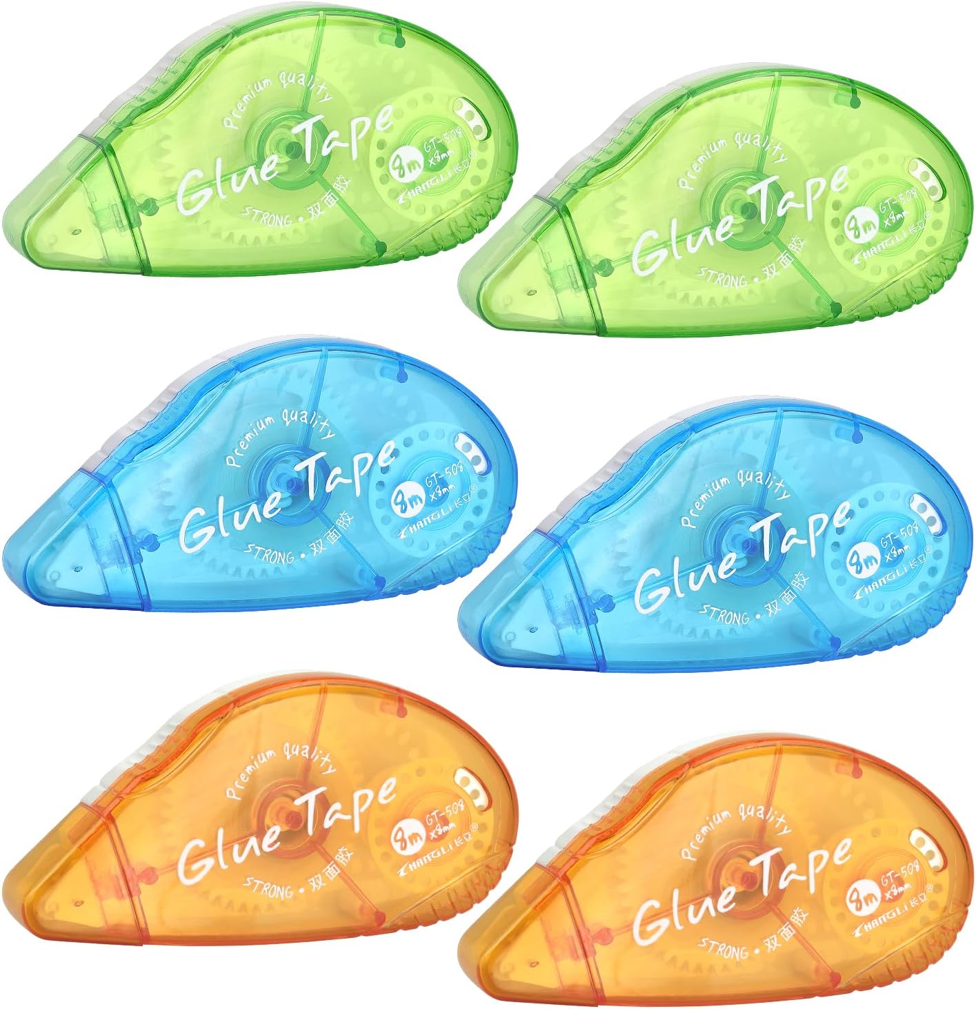 Tamaki 6 Pack Double Sided Tape Roller, Adhesive Scrapbooking Glue, Dispenser Runner for Crafts and Arts Projects, Photo Adhesive for Scrapbooking