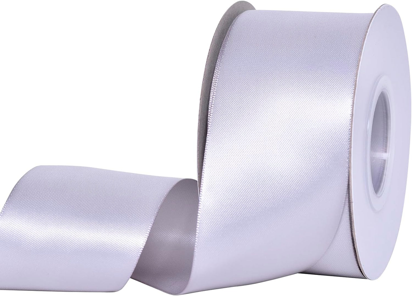 YAMA Silver Double Faced Satin Ribbon, 2 Inch 25 Yards, Great for Crafts Bows Flower Bouquet Wedding Home Decor Gift Wrapping