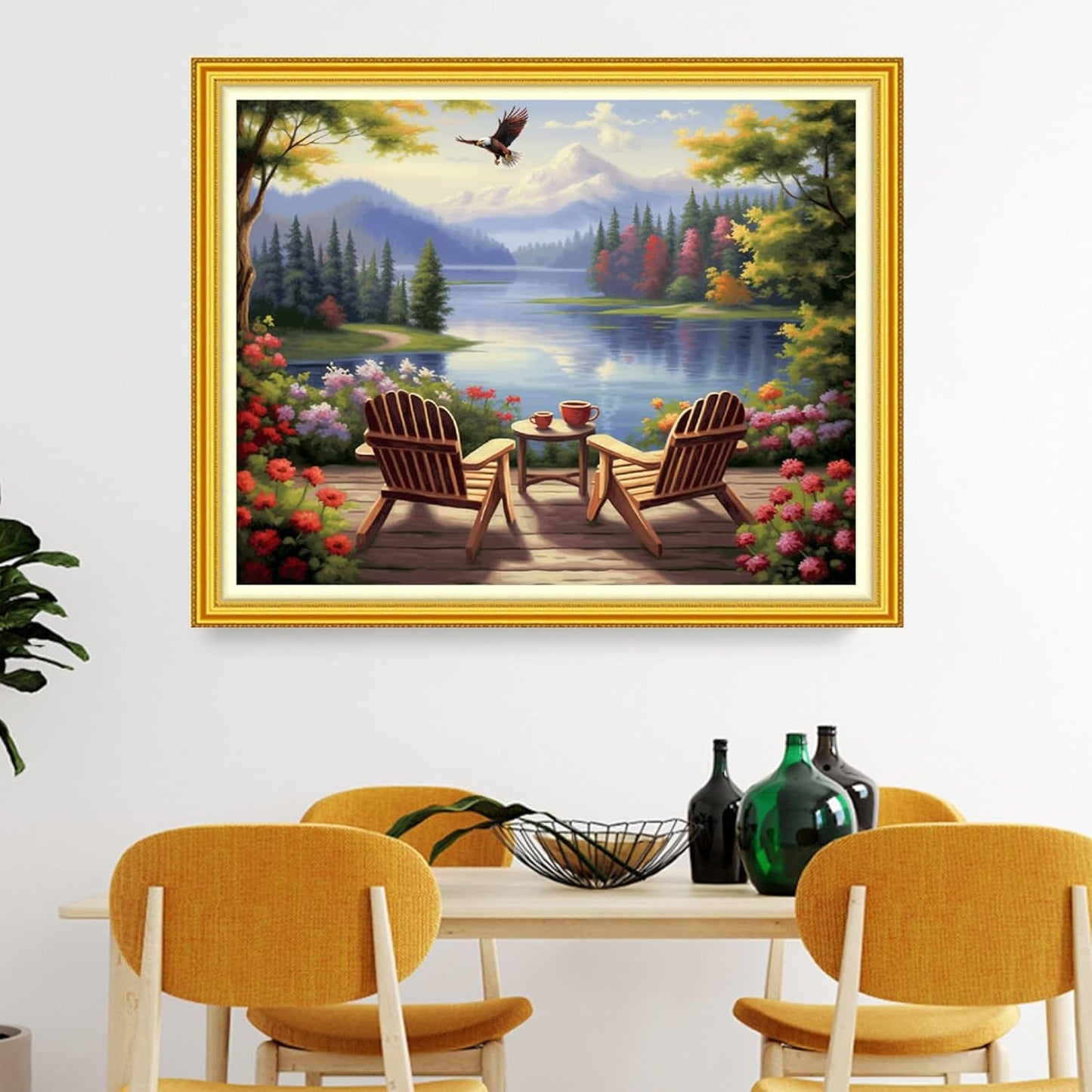 Artvxeay Cross Stitch Kits Stamped Full Range of Embroidery Kits for Beginners Adults 11CT Pattern Stitch Embroidery Kits Needlepoint Kits DIY - (Tea Break 16x20 inch)